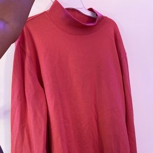 woman's salmon turtle neck